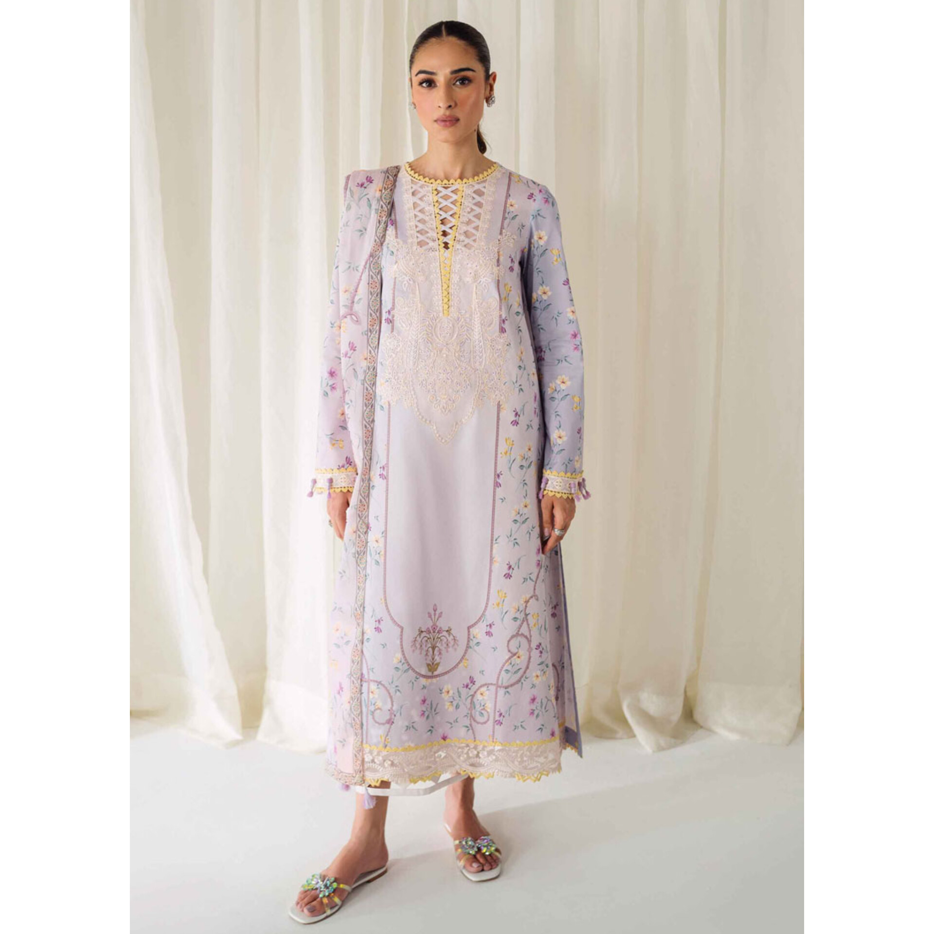 Qalamkar Q Prints Pakistani Unstitched Dress | Code6