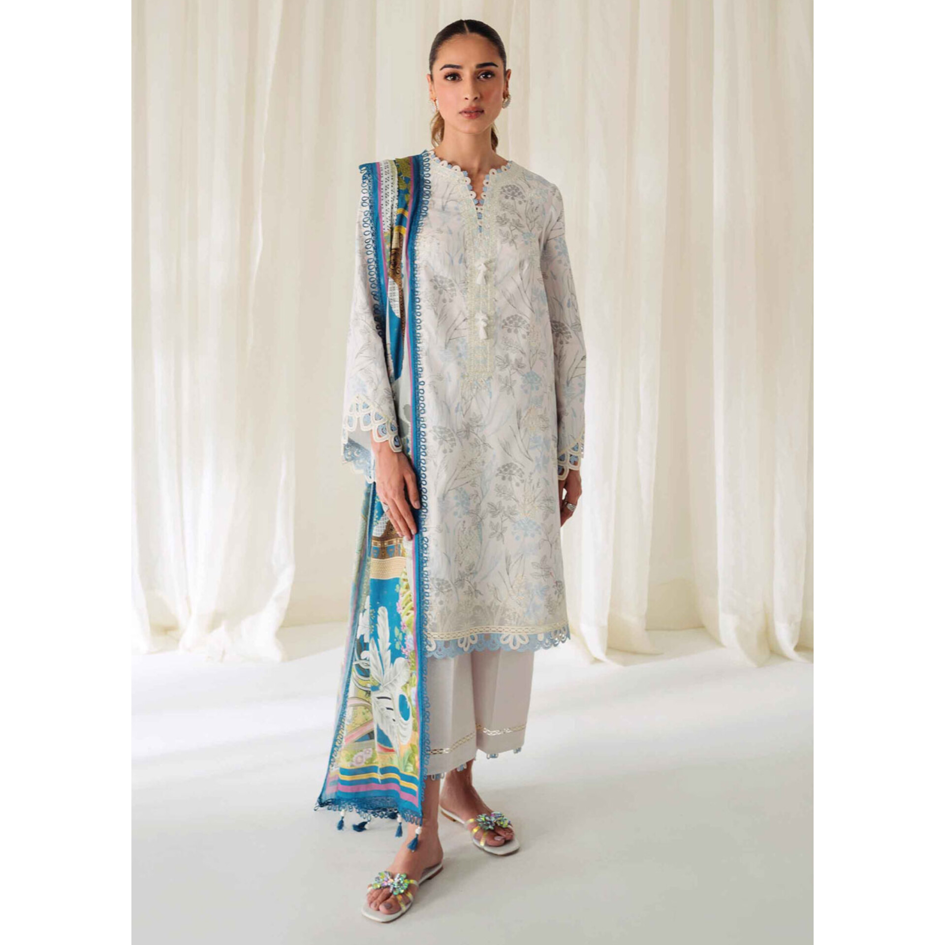 Qalamkar Q Prints Pakistani Unstitched Dress | Code5