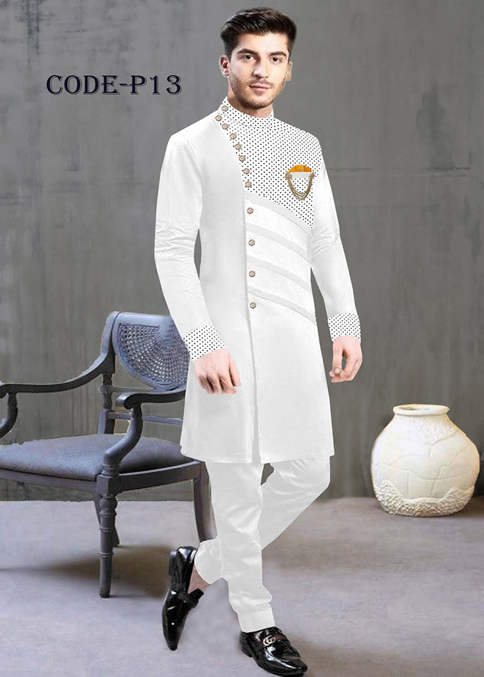 Indian Fabrics Sherwani Stylish Panjabi P-13