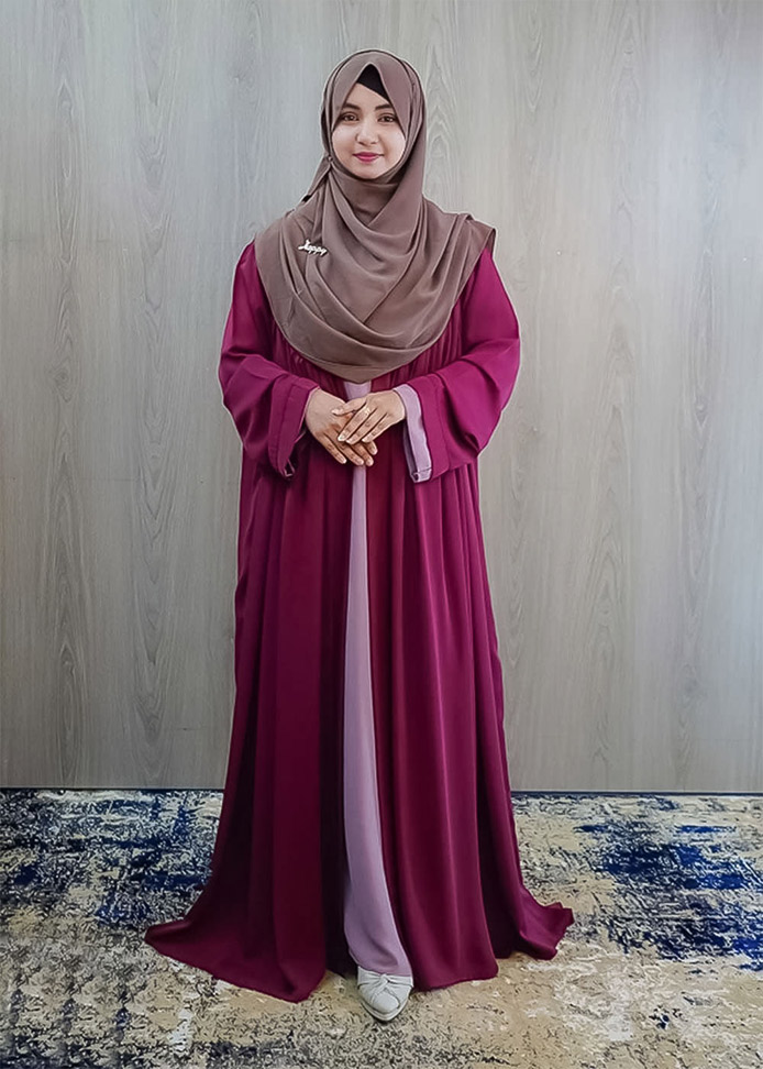 Fasionable Abaya Borkha Dubai Cherry